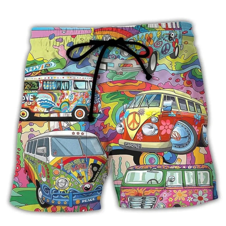 Léo | Pantalones Cortos De Playa Estampados Para Hombre | Verano