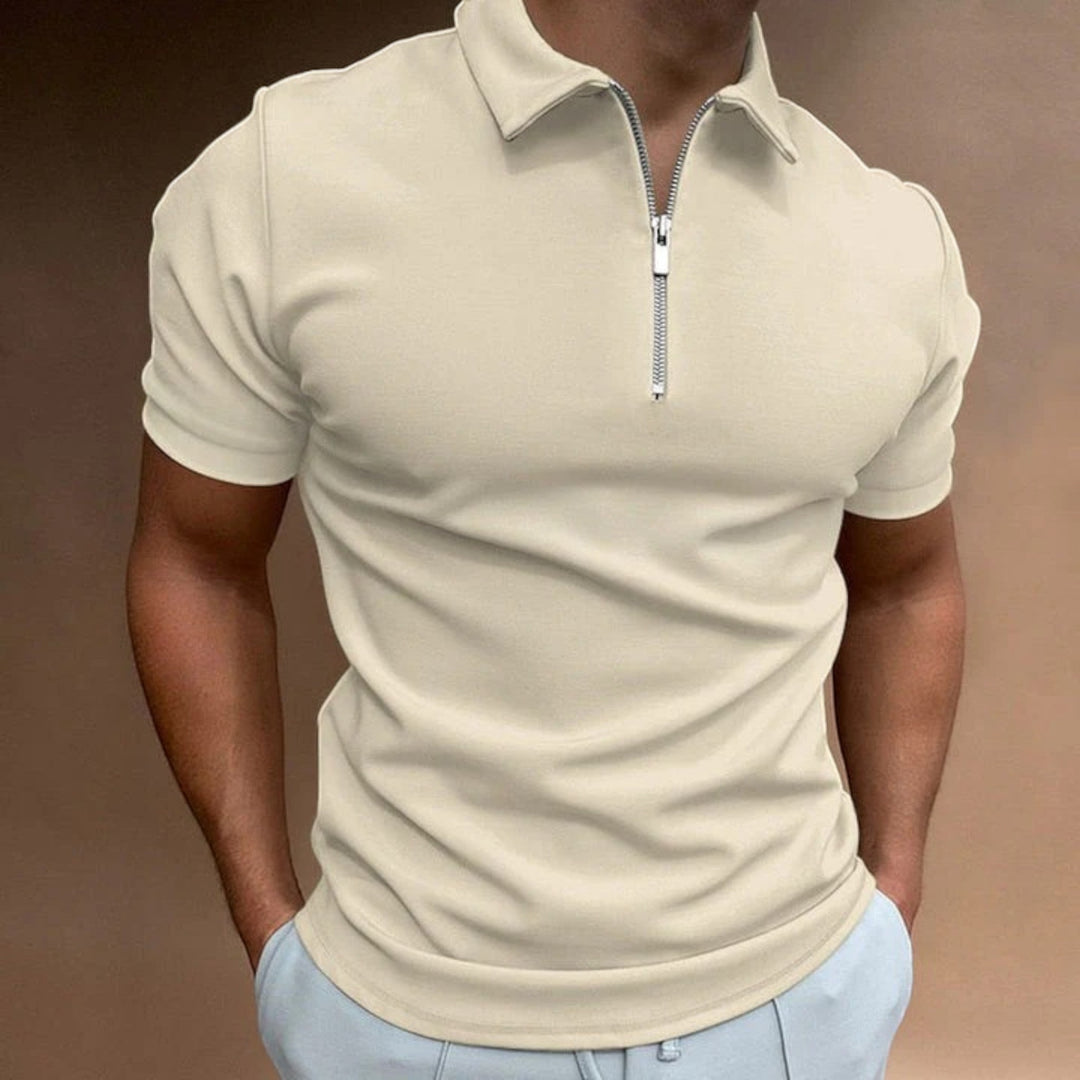 Théodore | Pánské ležérní polo tričko | Poloviční zip