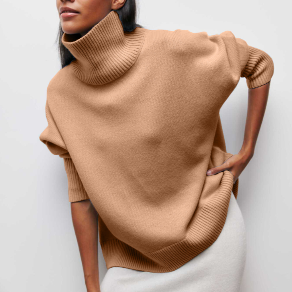 Maglione Lungo Casual Da Donna | Dolcevita