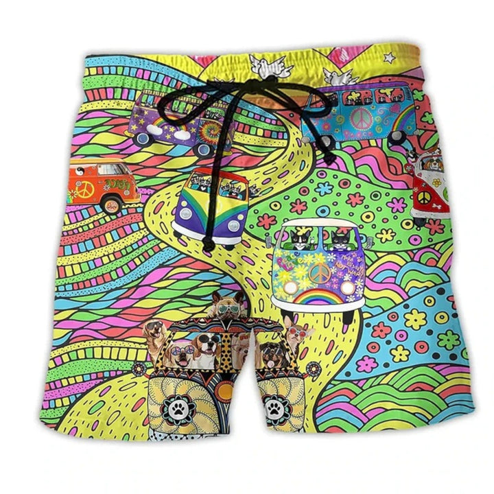 Léo | Pantalones Cortos De Playa Estampados Para Hombre | Verano