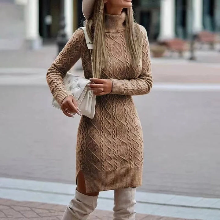 Abito In Maglia Con Collo Alto Donna | Invernale