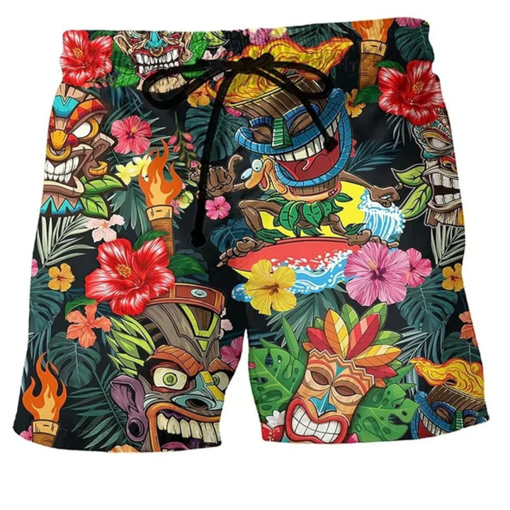 Léo | Pantalones Cortos De Playa Estampados Para Hombre | Verano
