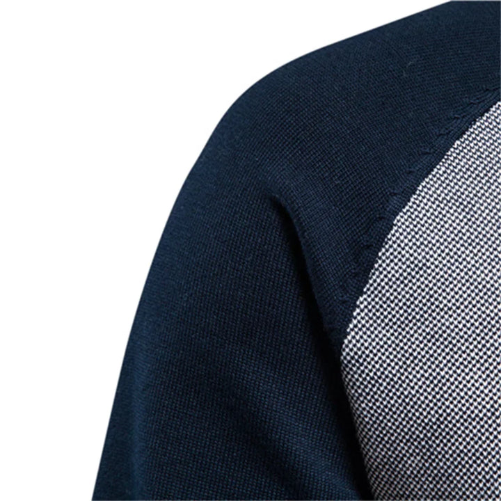 Rico Cardigan Uomo Zip – Gilet Sportivo Retro in Cotone con Maniche a Contrasto