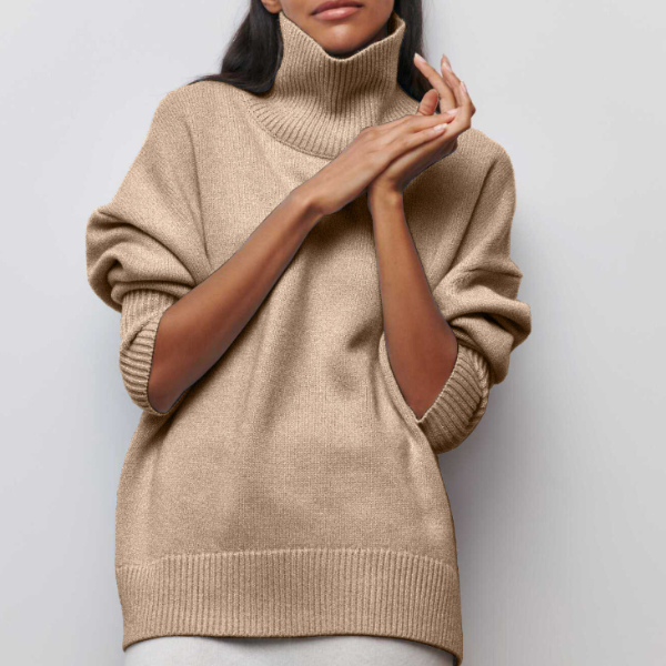 Maglione Lungo Casual Da Donna | Dolcevita