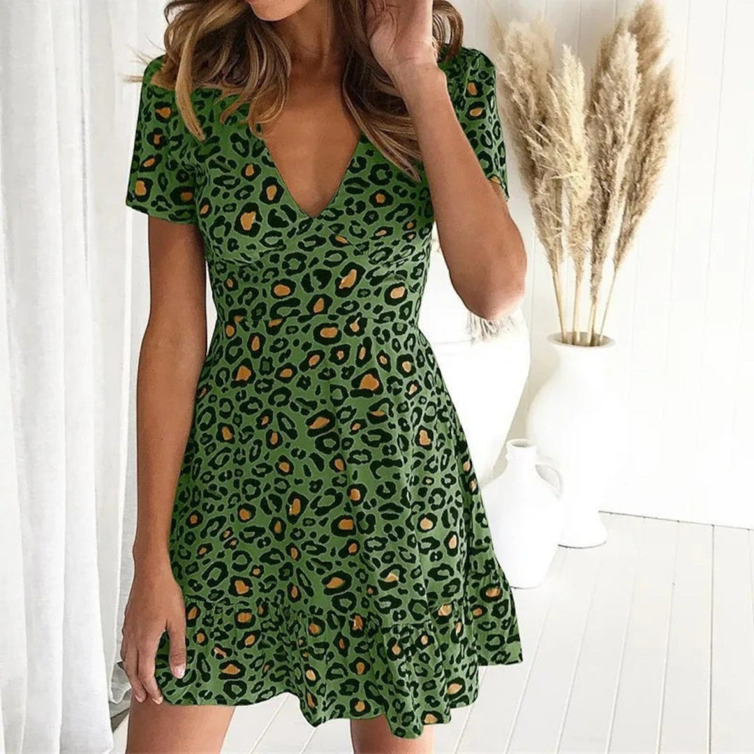Abito Leopardato Alla Moda Per Donna | Mini