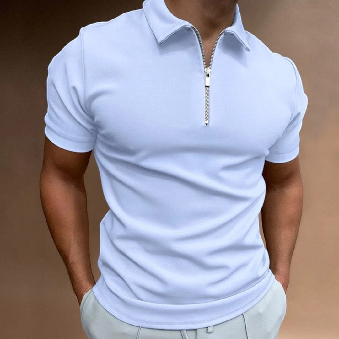 Théodore | Pánské ležérní polo tričko | Poloviční zip