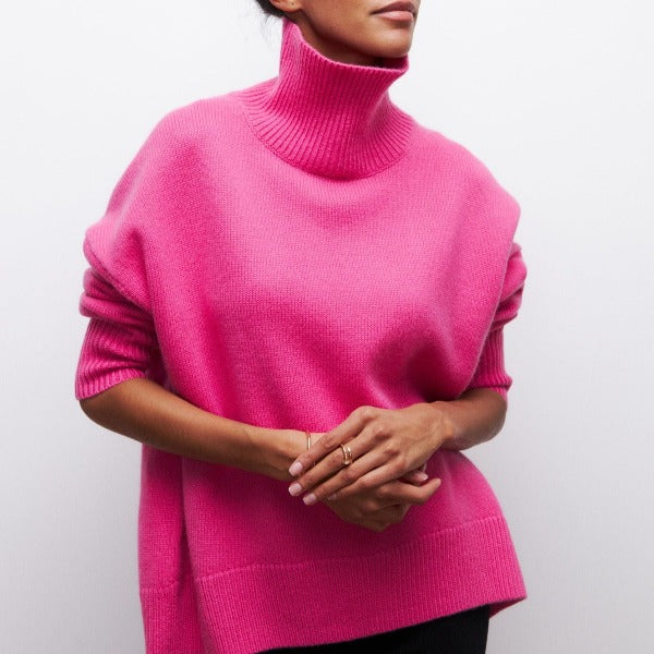 Maglione Lungo Casual Da Donna | Dolcevita
