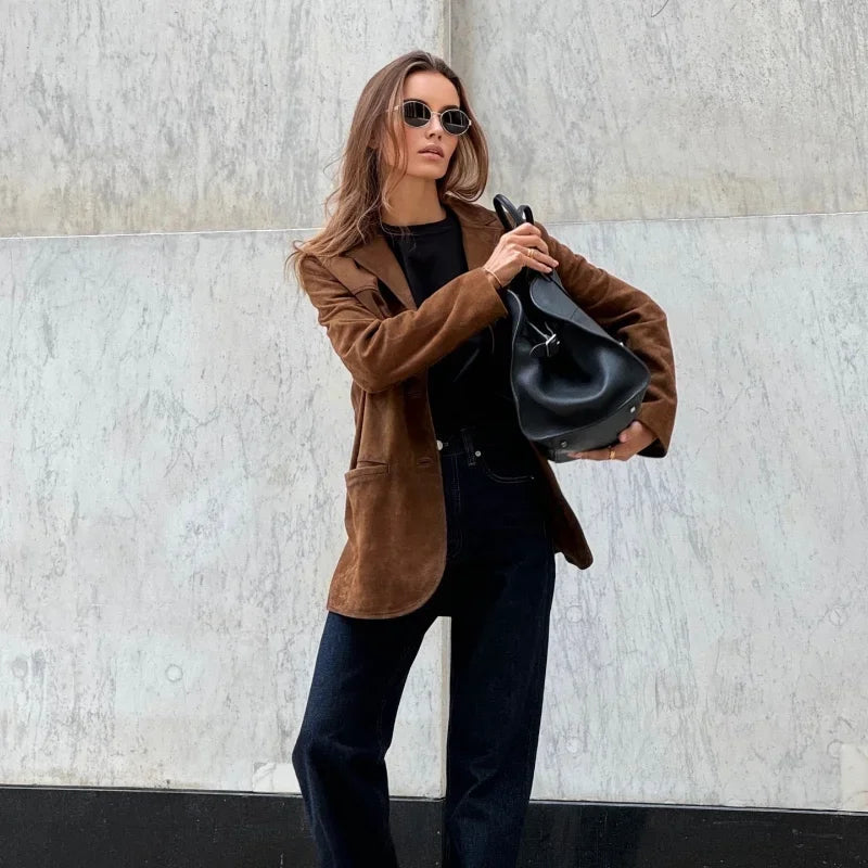Giacca In Pelle Scamosciata Per Donna | Inverno