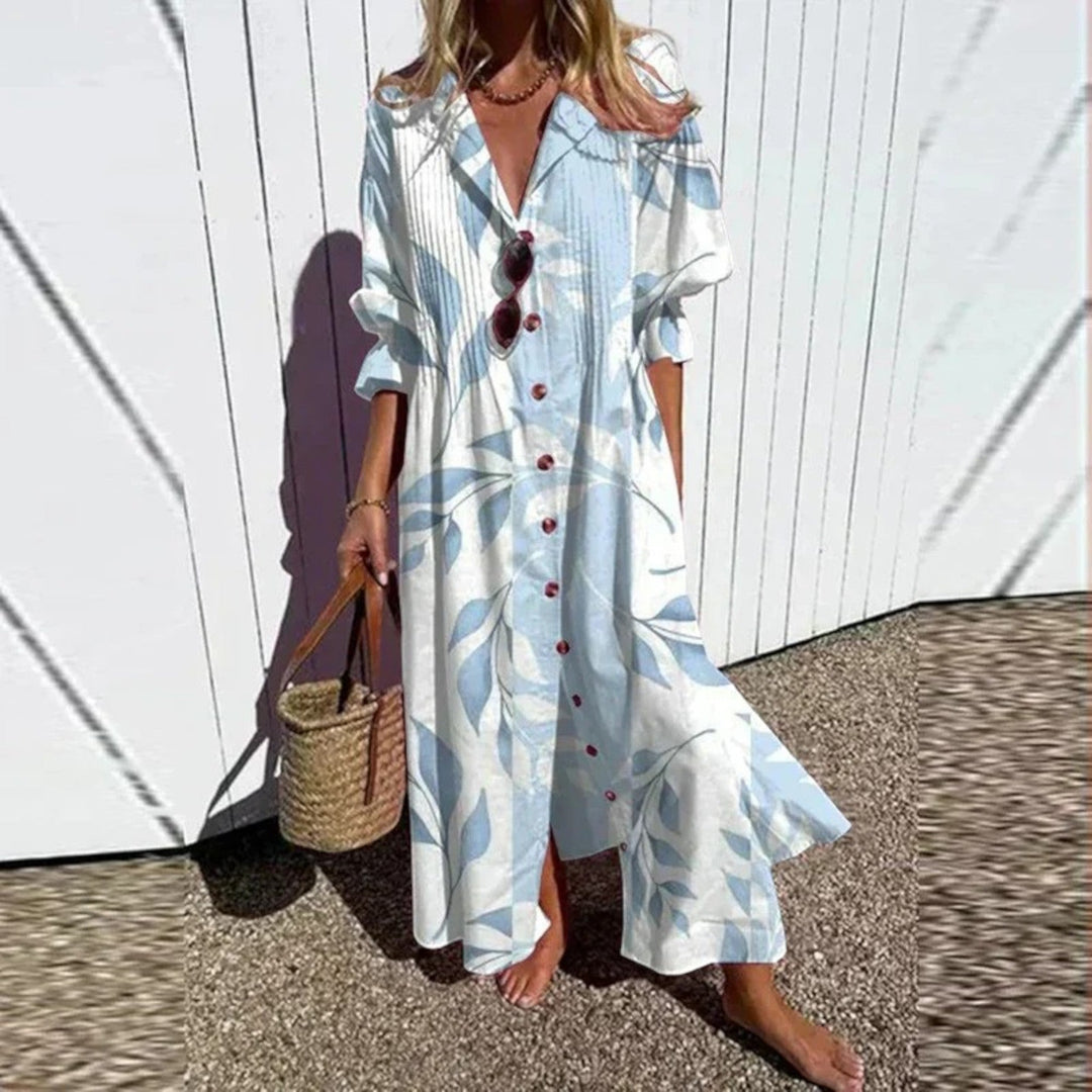 Amandine | Abito Bohémien Con Scollo A V Per Donna | Maxi