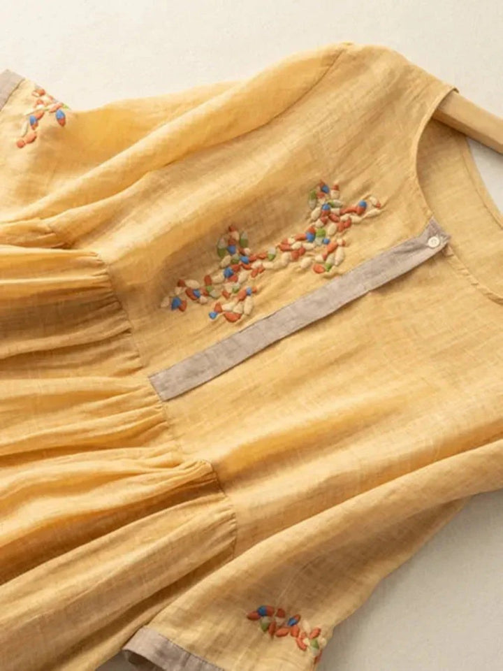 Vestito Estivo A Girocollo Bohémien Per Donna | Midi