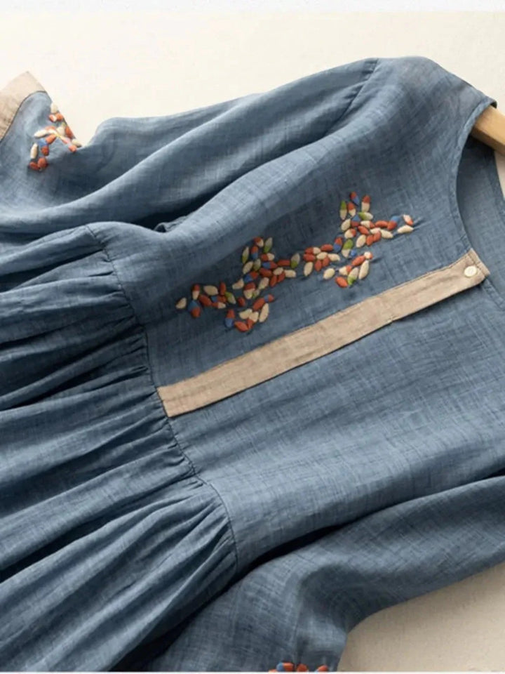 Vestito Estivo A Girocollo Bohémien Per Donna | Midi
