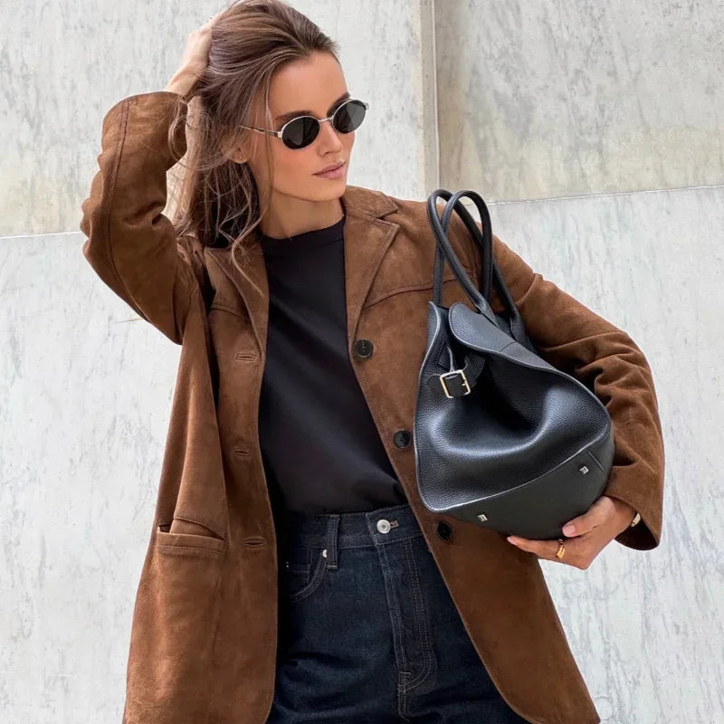 Giacca In Pelle Scamosciata Per Donna | Inverno