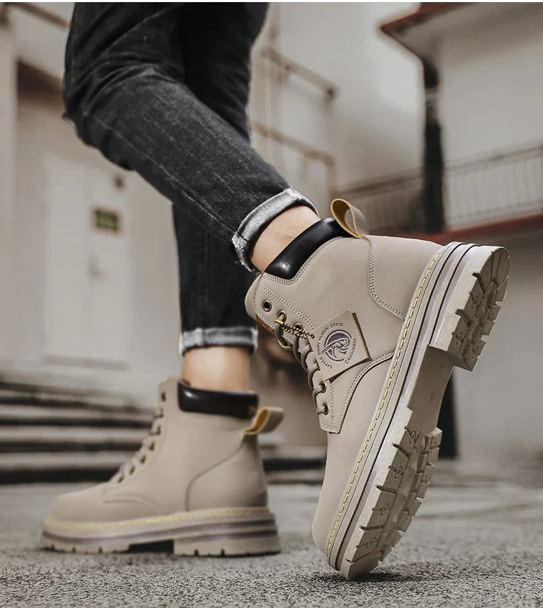 Leandro Scarpe Uomo Invernali – Stivali Antiscivolo Impermeabili con Supporto e Comfort