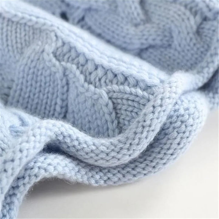 Klaihre Maglione Donna a Collo Alto – Pullover in Maglia con Motivo a Trecce e Vestibilità Morbida