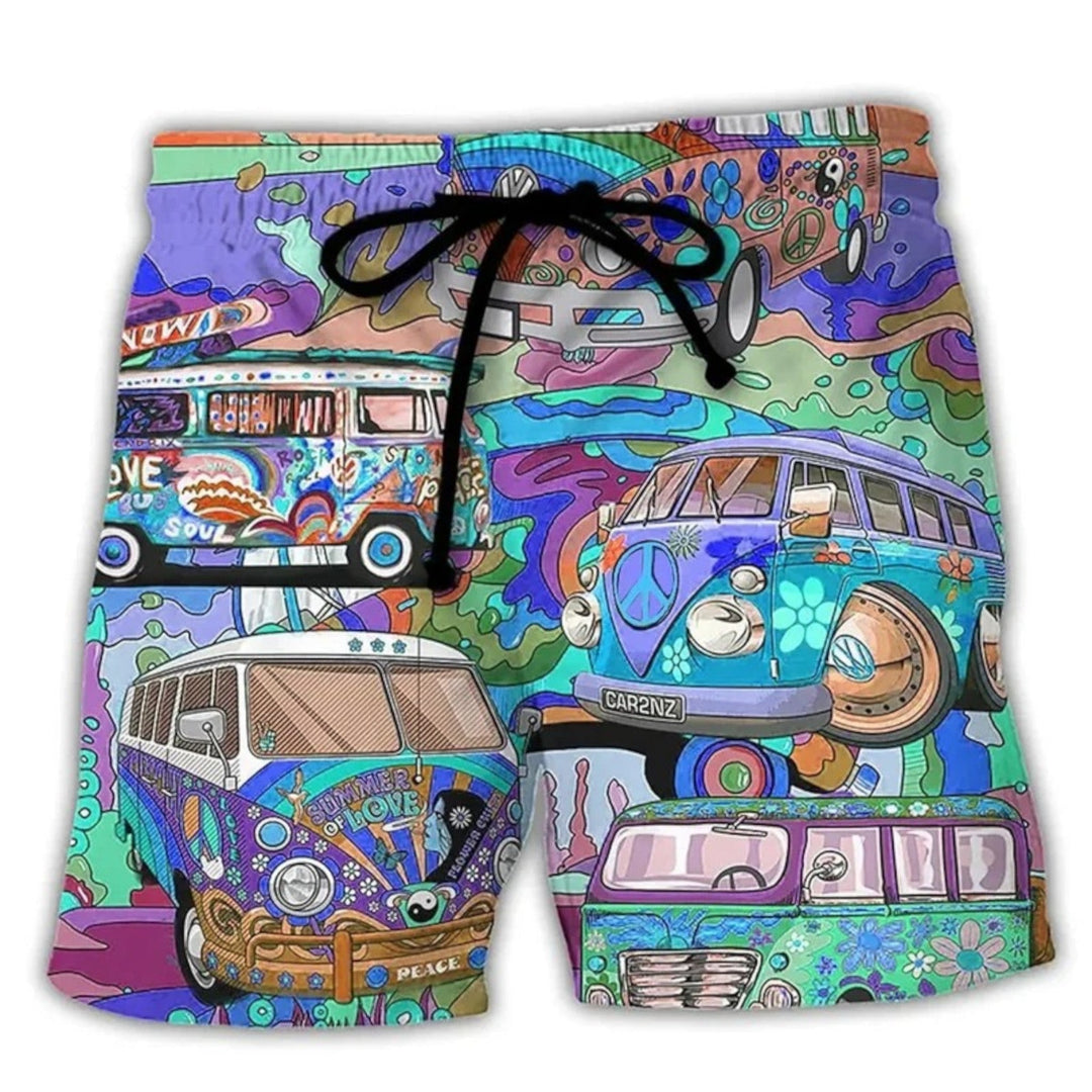 Léo | Pantalones Cortos De Playa Estampados Para Hombre | Verano