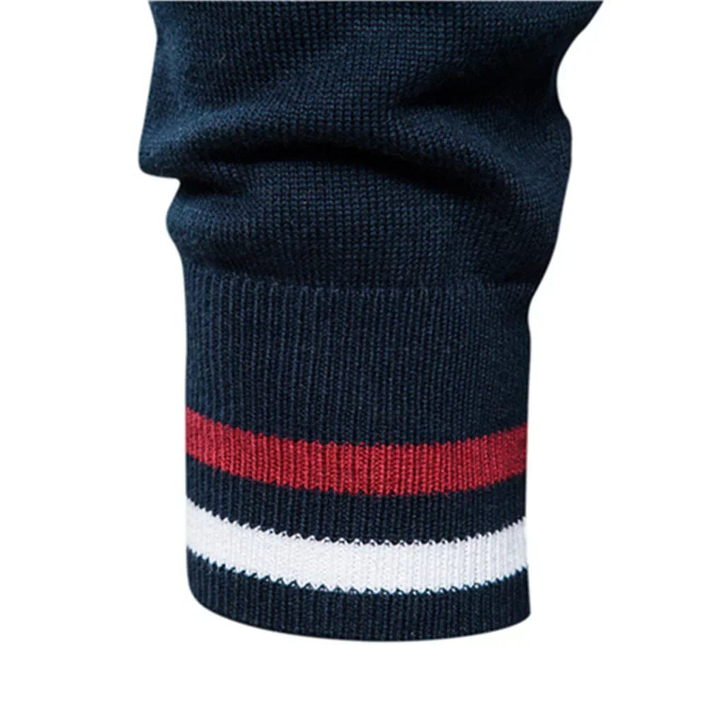Rico Cardigan Uomo Zip – Gilet Sportivo Retro in Cotone con Maniche a Contrasto