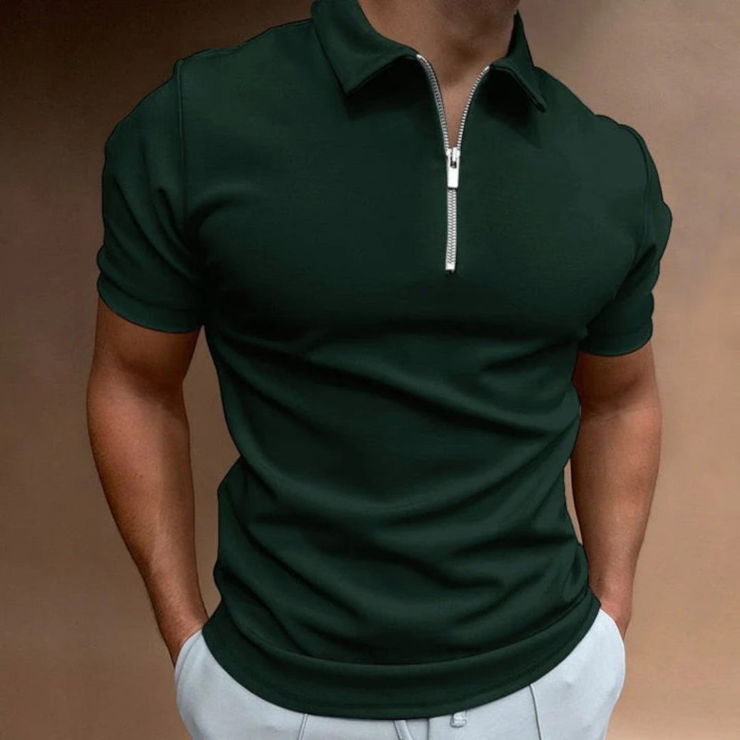 Théodore | Pánské ležérní polo tričko | Poloviční zip
