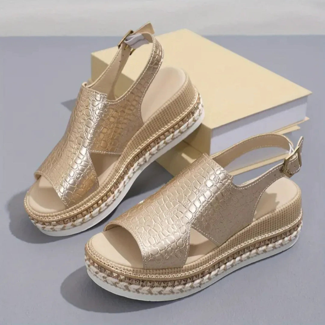 Maëlle | Elegante Sandalen mit Keilabsatz und Plateau für Damen