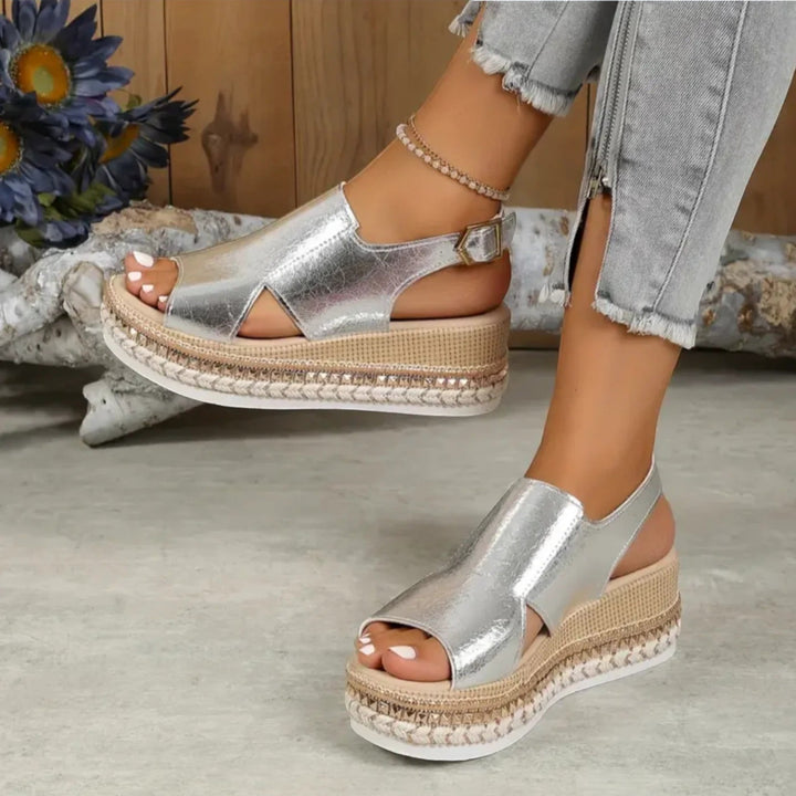 Maëlle | Elegante Sandalen mit Keilabsatz und Plateau für Damen