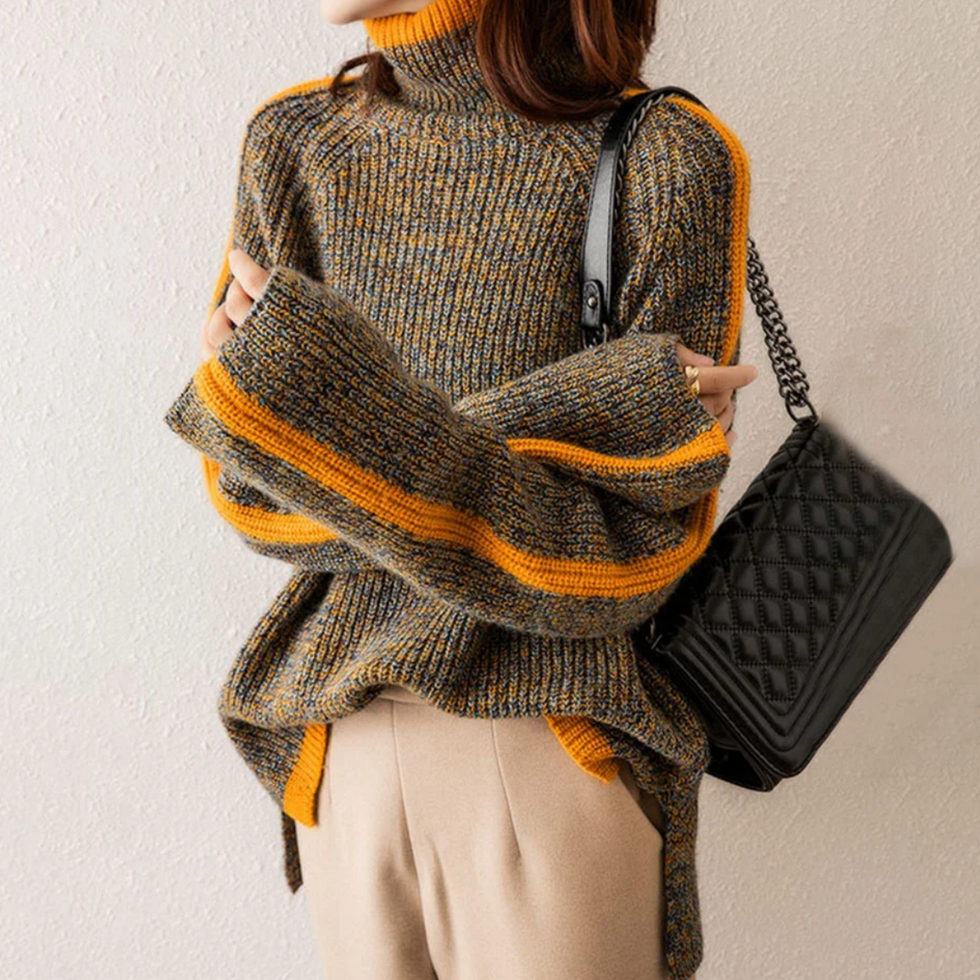 Maglione Dolcevita Lavorato A Maglia Da Donna Per L’Inverno | Oversize