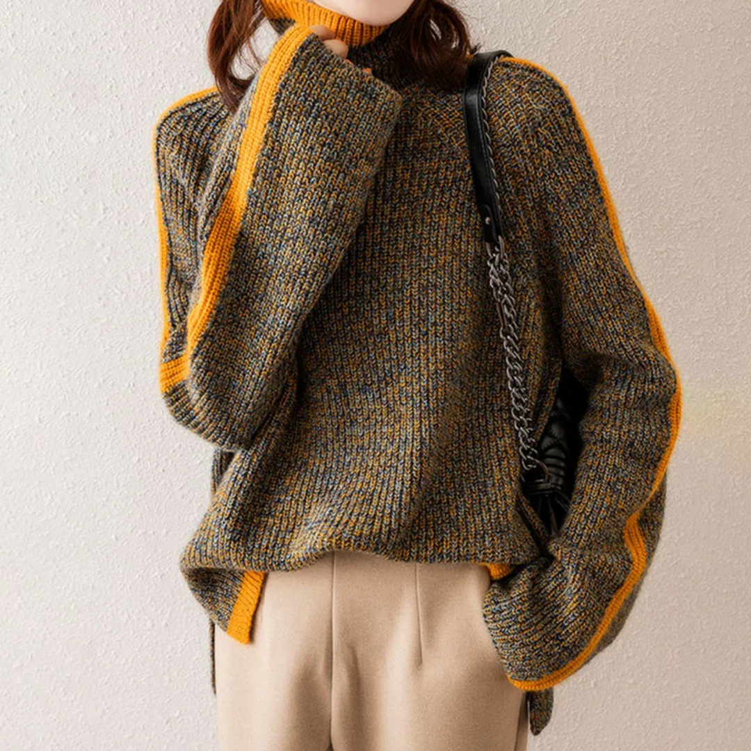 Maglione Dolcevita Lavorato A Maglia Da Donna Per L’Inverno | Oversize