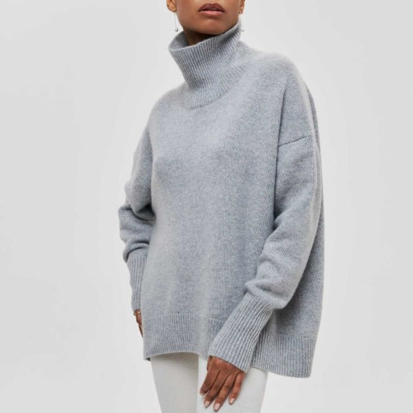 Maglione Lungo Casual Da Donna | Dolcevita