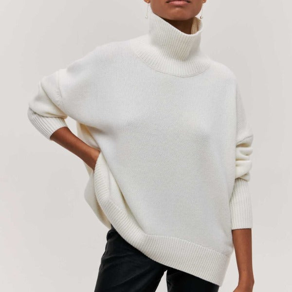 Maglione Lungo Casual Da Donna | Dolcevita
