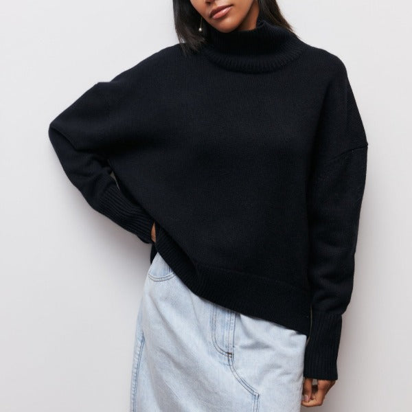 Maglione Lungo Casual Da Donna | Dolcevita
