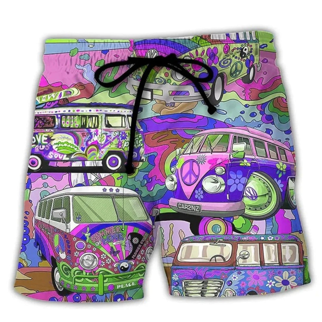 Léo | Pantalones Cortos De Playa Estampados Para Hombre | Verano