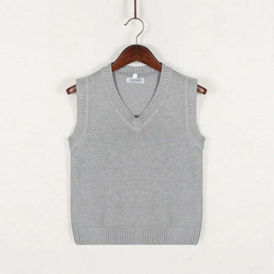 Adrian | Gilet A Righe Con Scollo A V Per Uomo | Senza Maniche