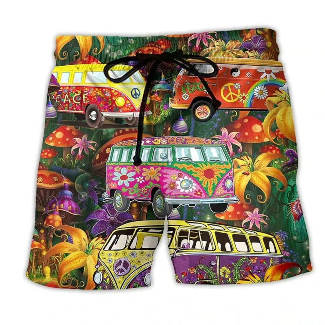 Léo | Pantalones Cortos De Playa Estampados Para Hombre | Verano