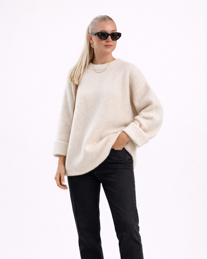 Meryl Maglione Donna Mohair – Měkký elegantní a pohodlný casual svetr s pohodlným střihem