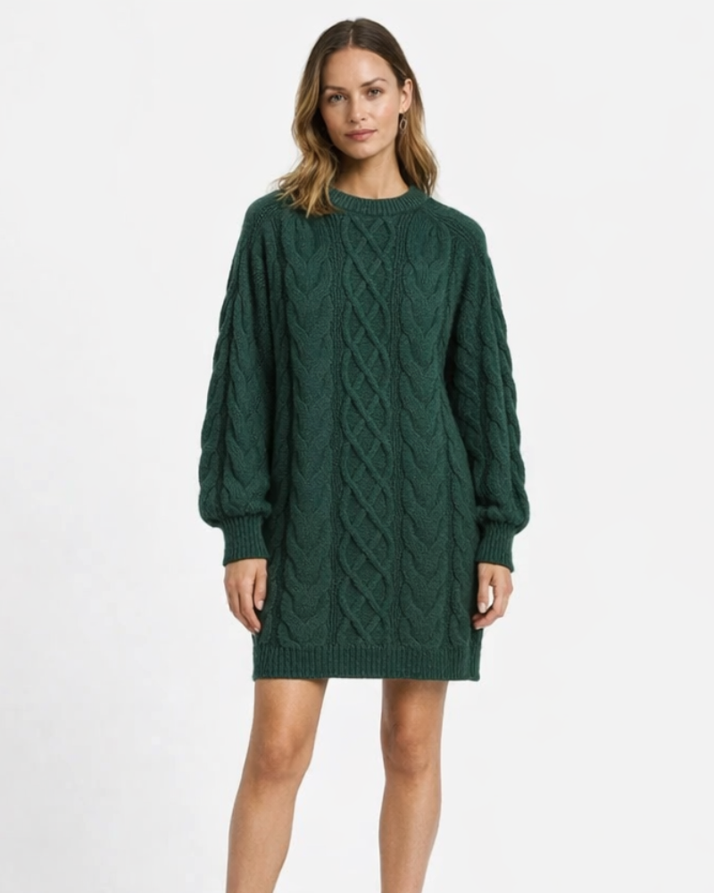 Arianna Sweter Intrecciato Damski – Miękki, Elegancki Sweter z Okrągłym Dekoltem na Zimę