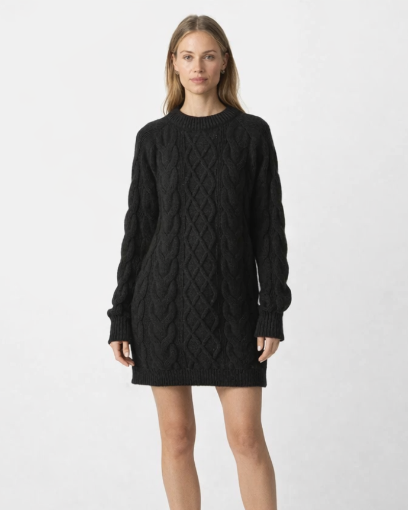 Arianna Sweter Intrecciato Damski – Miękki, Elegancki Sweter z Okrągłym Dekoltem na Zimę