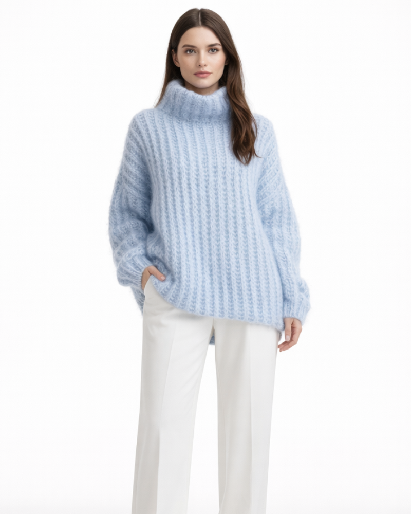 Eleonora Maglione Dolcevita Damski – Miękki, Elegancki Sweter z Golfem o Wygodnym Kroju