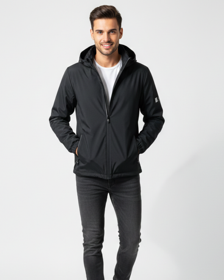 Cobalt Giacca Uomo con Cappuccio – Antivento, Leggera e Sportiva per Primavera e Autunno