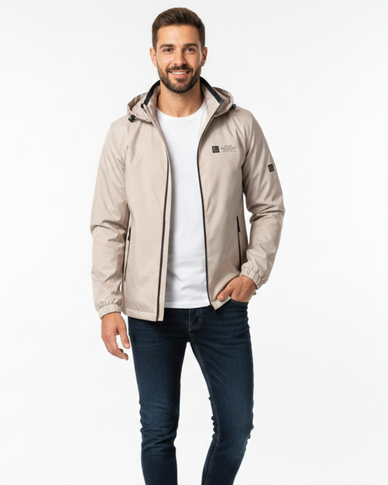 Cobalt Giacca Uomo con Cappuccio – Antivento, Leggera e Sportiva per Primavera e Autunno