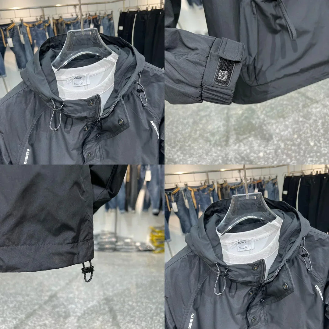 Tycho Giacca Antipioggia Uomo – Anorak Idrorepellente con Cappuccio e Tasca Frontale