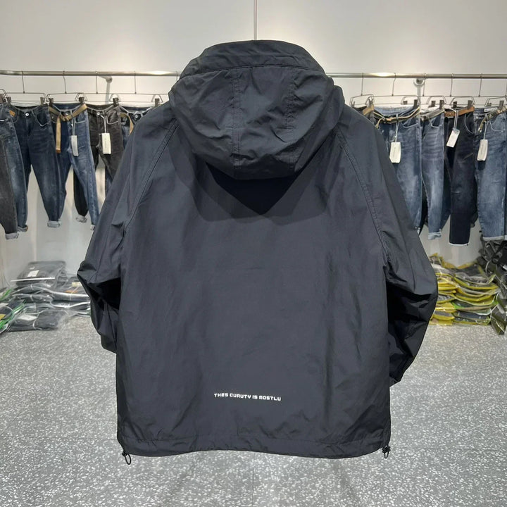 Tycho Giacca Antipioggia Uomo – Anorak Idrorepellente con Cappuccio e Tasca Frontale