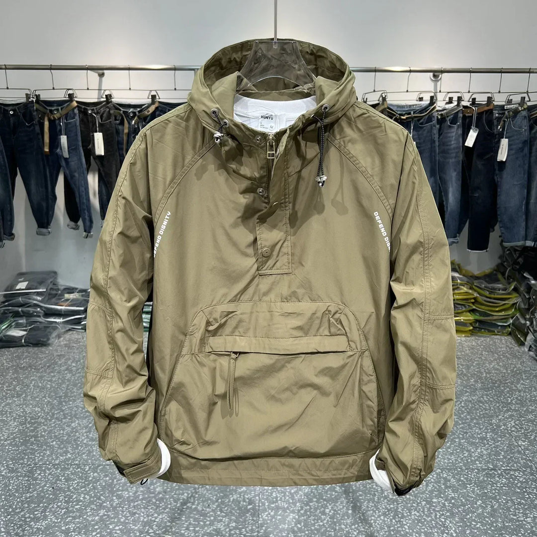 Tycho Giacca Antipioggia Uomo – Anorak Idrorepellente con Cappuccio e Tasca Frontale