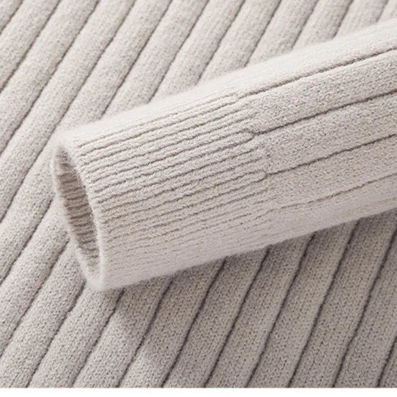 Vic Maglione Uomo con Zip – Pullover a Coste con Collo Regolabile dallo Stile Moderno