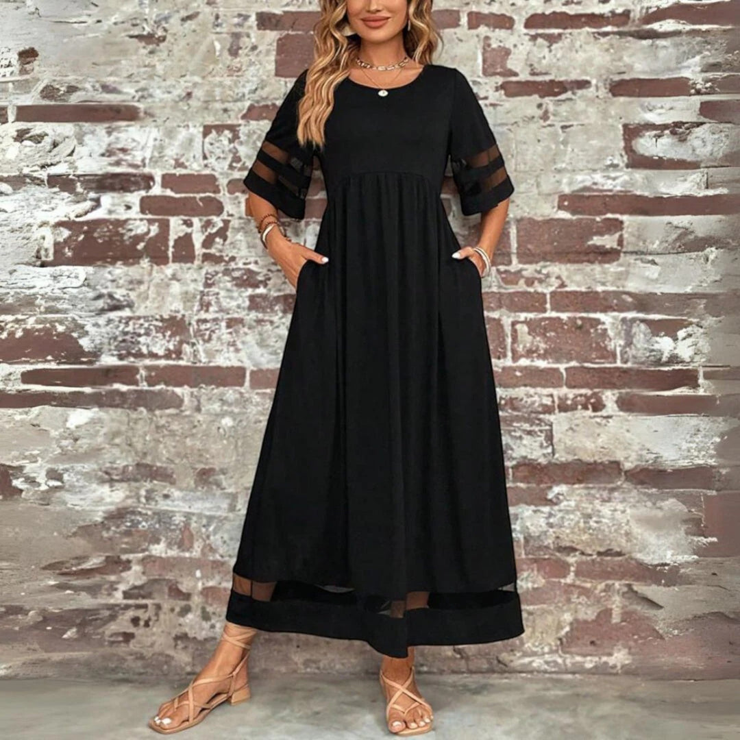 Abito Estivo A Girocollo Per Donna | Maxi
