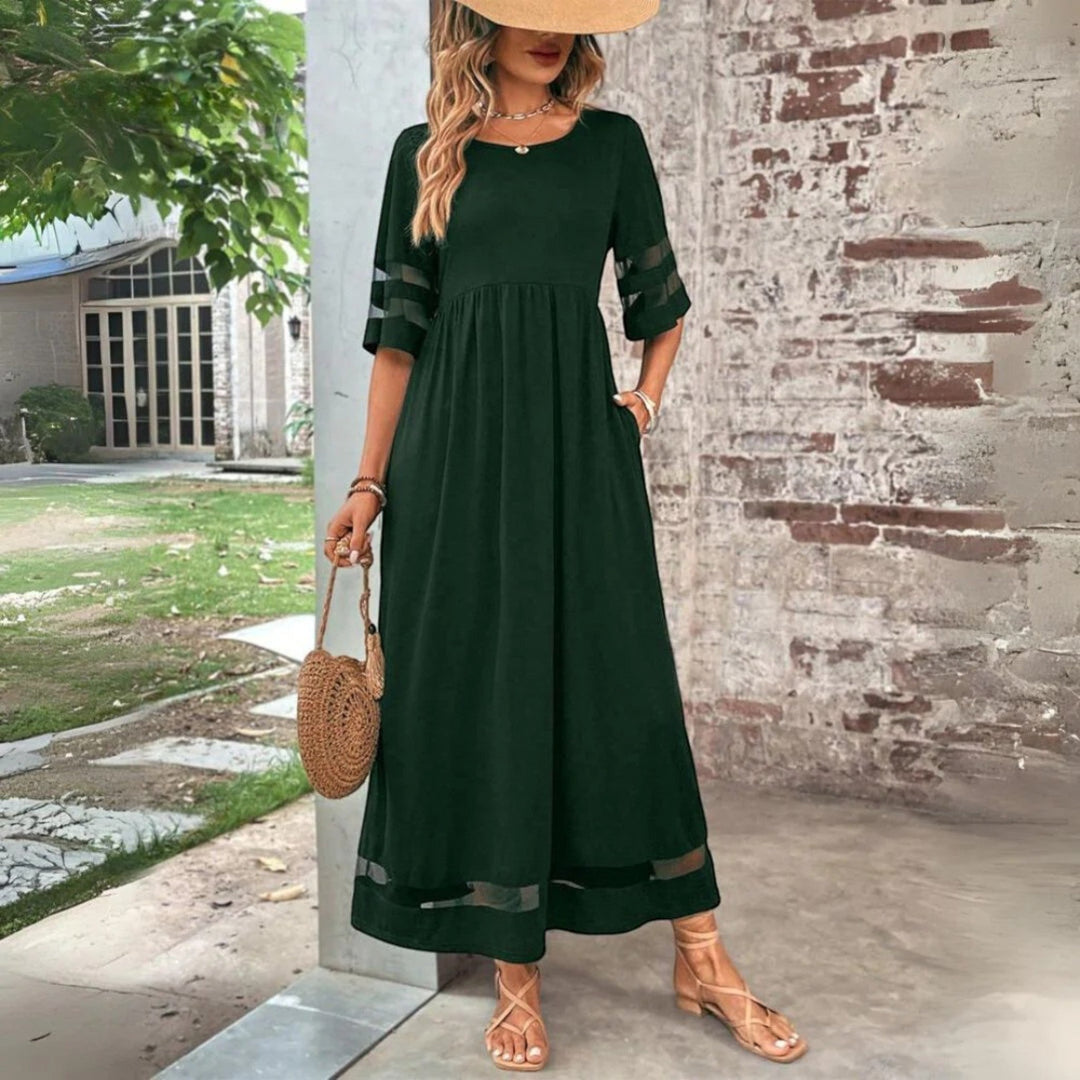 Abito Estivo A Girocollo Per Donna | Maxi