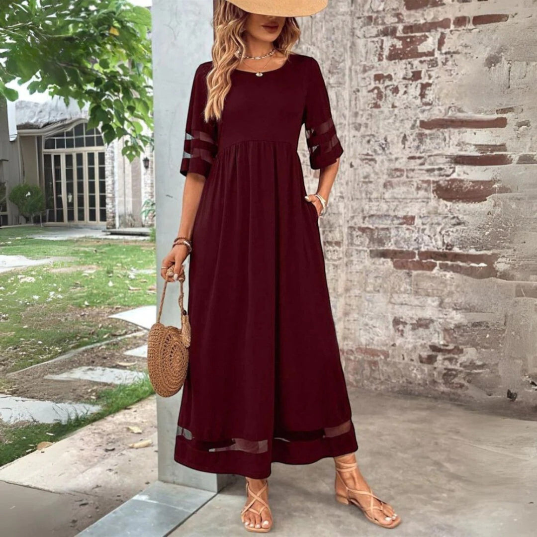 Abito Estivo A Girocollo Per Donna | Maxi