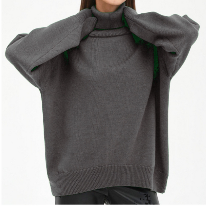 Maglione Dolcevita Larga Da Donna | Inverno