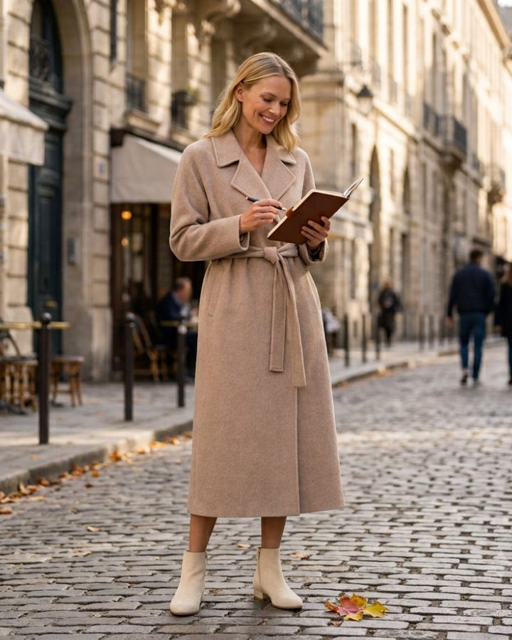 Liana Cappotto Donna Lungo in Misto Lana – Elegante Invernale, Caldo e Versatile