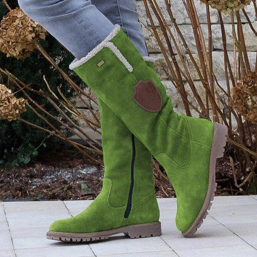 Elsie Stivali Invernali Donna – Stivali Alti con Zip, Fodera Calda e Suola Antiscivolo