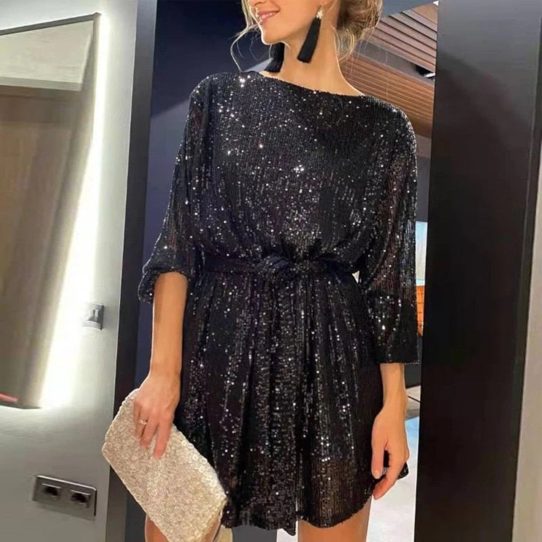 Elegante Abito Da Festa Con Scollo A Barca Per Donna | Mini