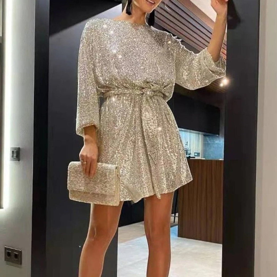 Elegante Abito Da Festa Con Scollo A Barca Per Donna | Mini