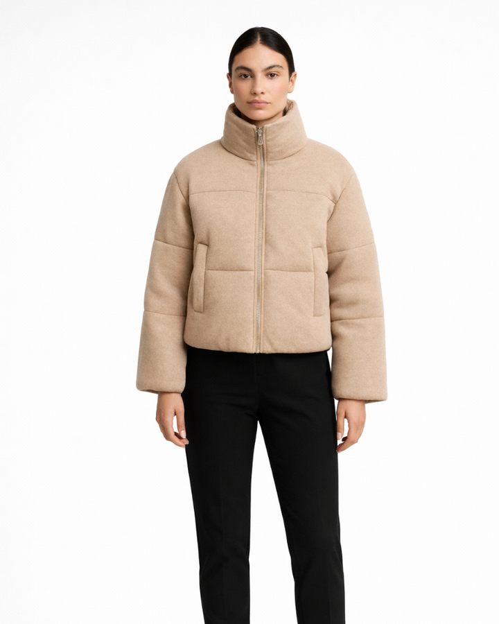 Emmarie Piumino Donna Corto – Collo Alto, Giacca Imbottita Invernale, Stile Urbano